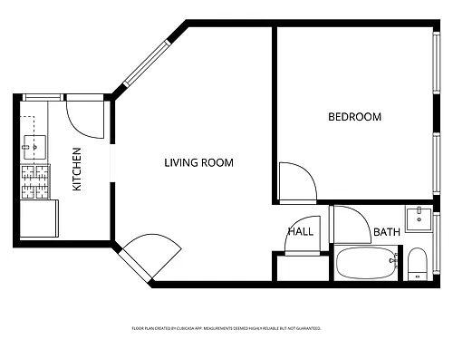 Floor plan 1 bedroom