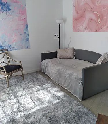 Bedroom. Bed converts to a king or 2 twins.