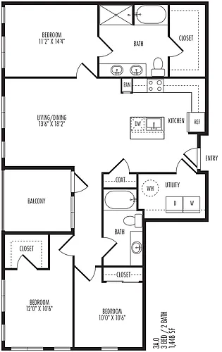 Floor plan 3A