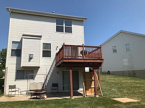 Rear elevation with walkout basement