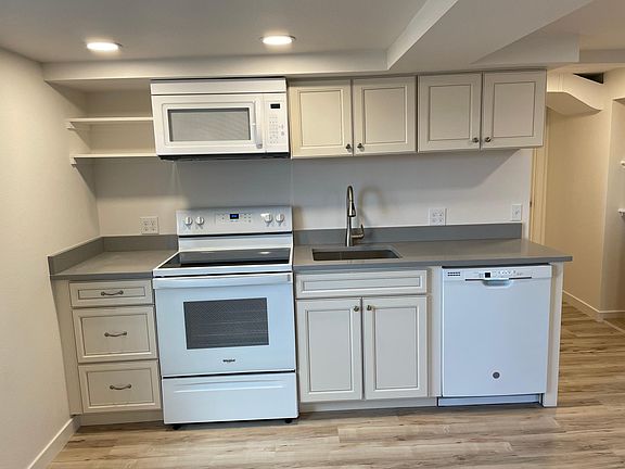 Kitchen with all new appliances (refrigerator is facing this view)