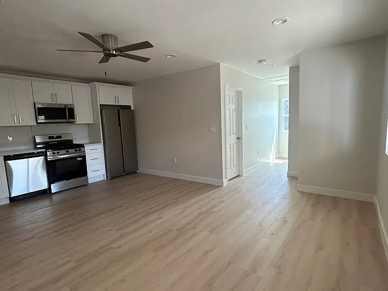 Large living room -- and large 1 bedroom.
Unit has washer and dryer hook ups inside the unit - complete privacy