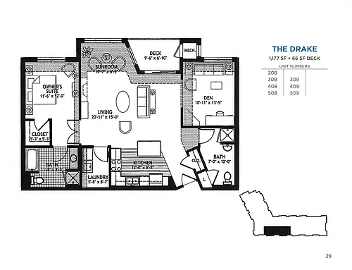 Floor plan The Drake