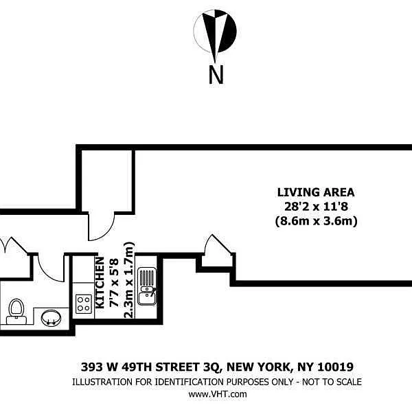 393 West 49 Street, New York, NY, 10019 photo #1 of 2: image of floorplan