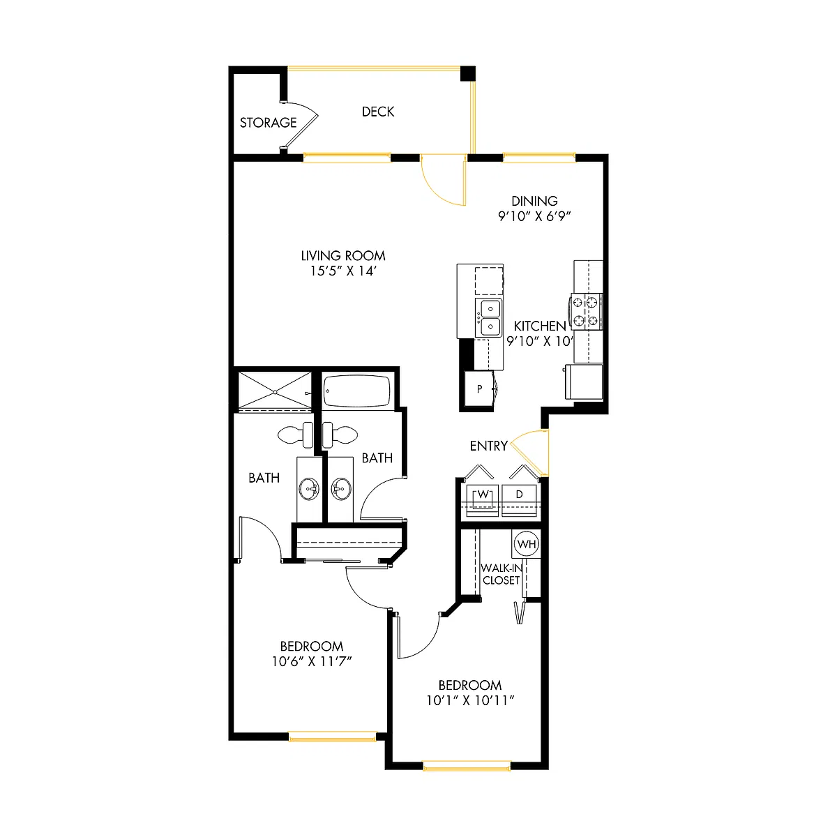 Floor plan North B1 2x2