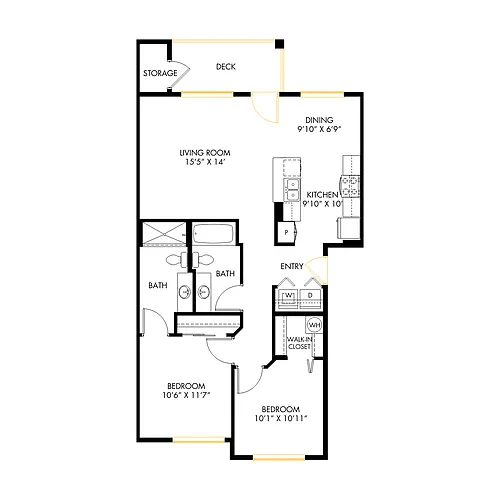 Floor plan North B1 2x2