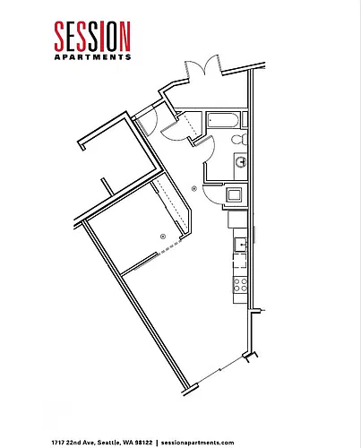 Floor plan Open 1x1 - B10