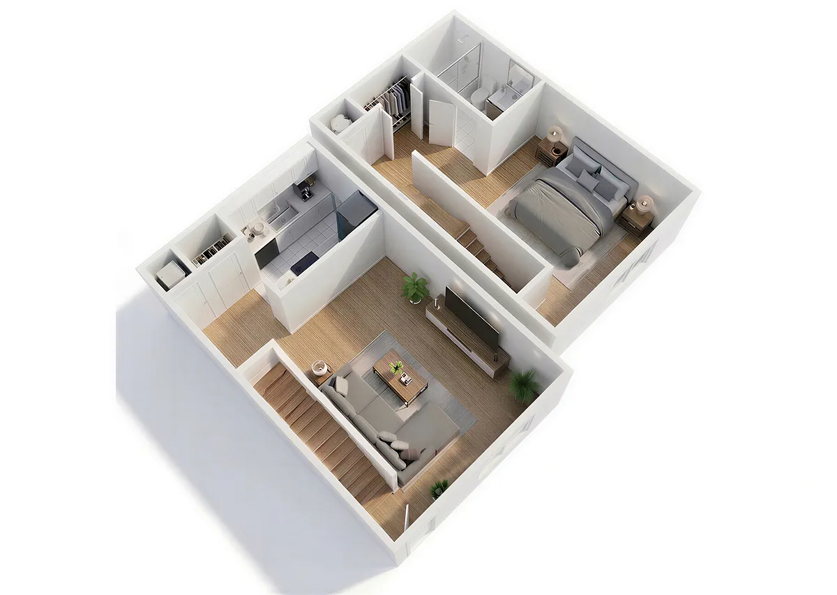 Floor plan 1 Bedroom, 1 Bathroom