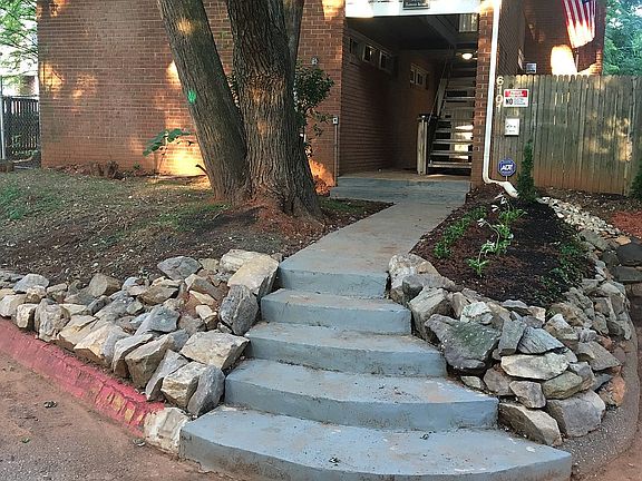 Concrete Walk/Retention Wall