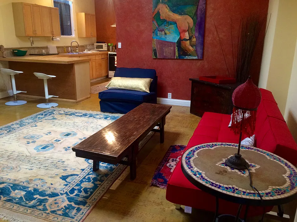Open living room/kitchen
