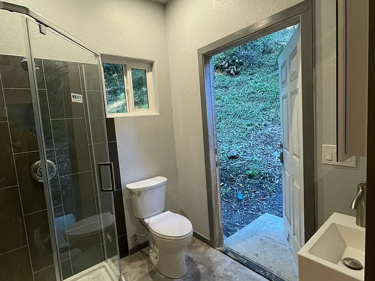 Bathroom from kitchen