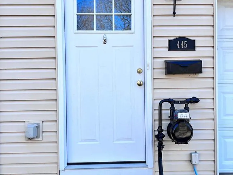 Front door to 3 level townhouse