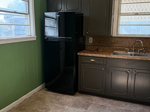 Kitchen with new refrigerator