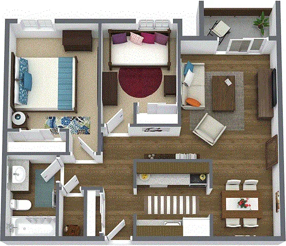 Floor plan Two Bedroom
