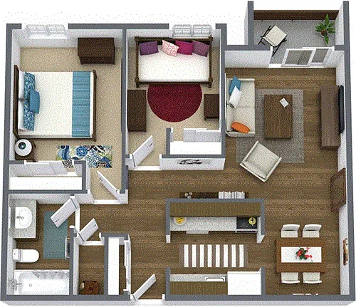Floor plan Two Bedroom