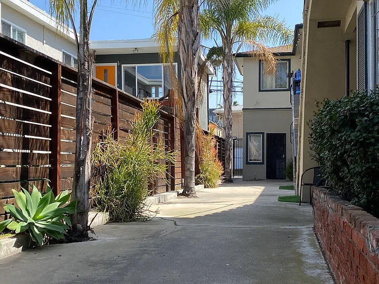 Large gated courtyard