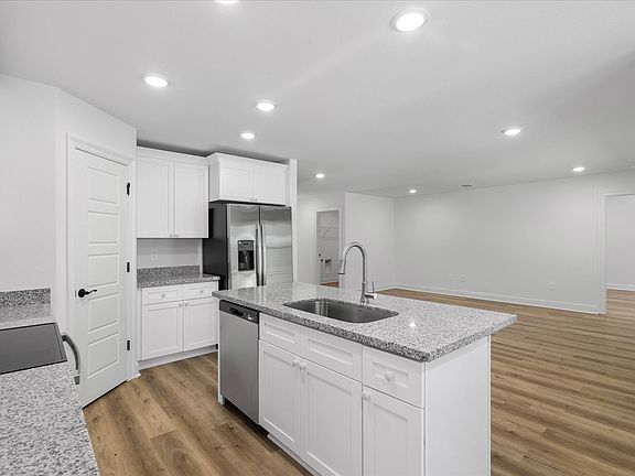 Kitchen in a Kai floorplan at a Meritage Homes community in Biloxi, MS.