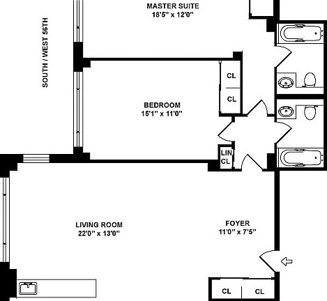 5th image of 100 W 57th St APT 9M