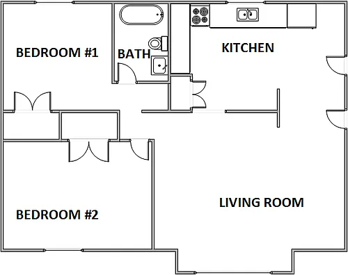 Floor plan Two Bedroom