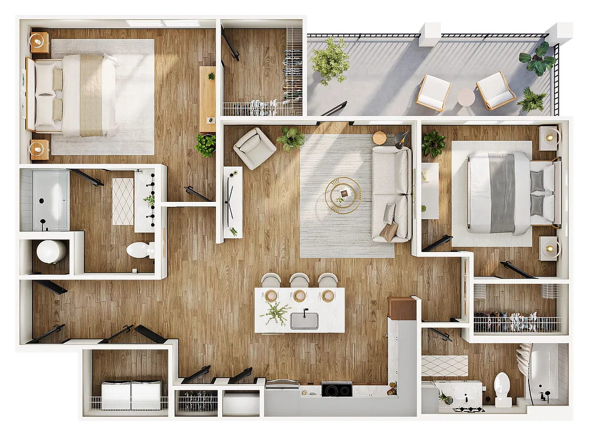 Floor plan B1D