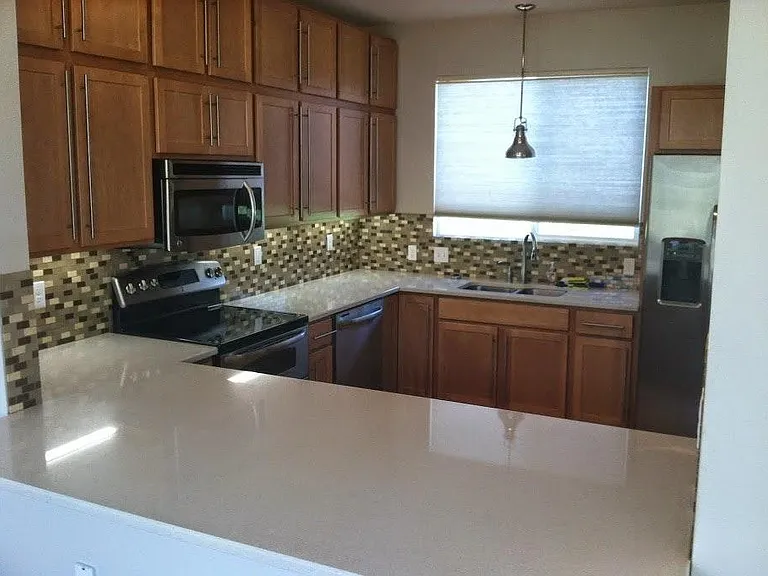 Stainless, Dual Ovens, Quartz Counters,