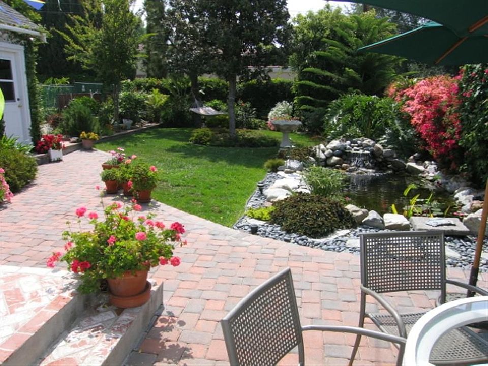 Brick Patio, Fishpond