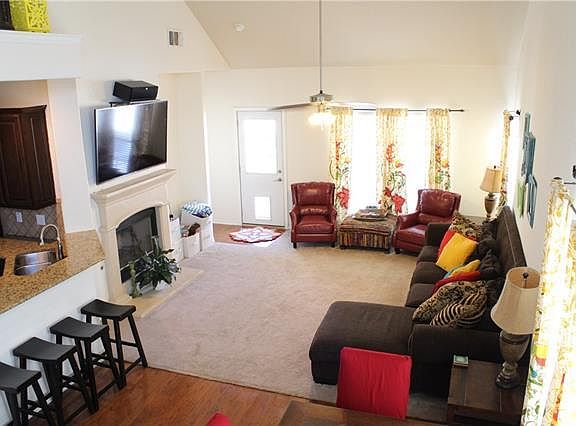 Family room and kitchen breakfast bar