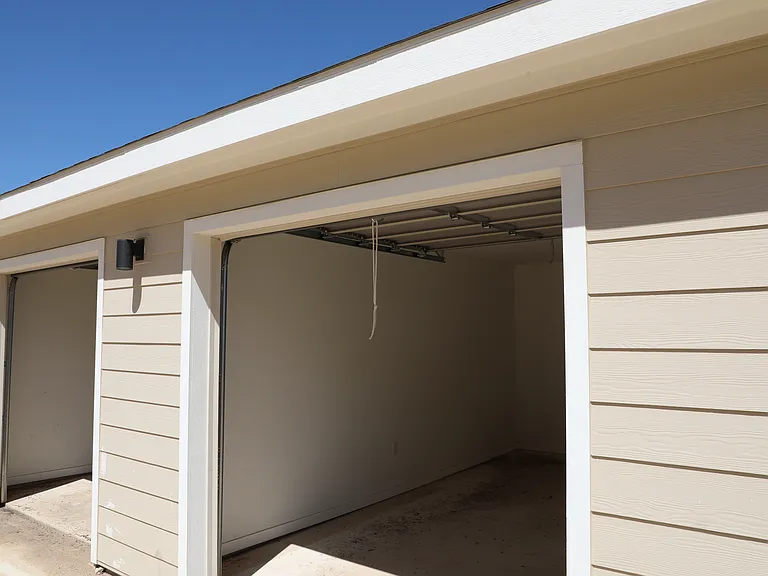 Spacious garages