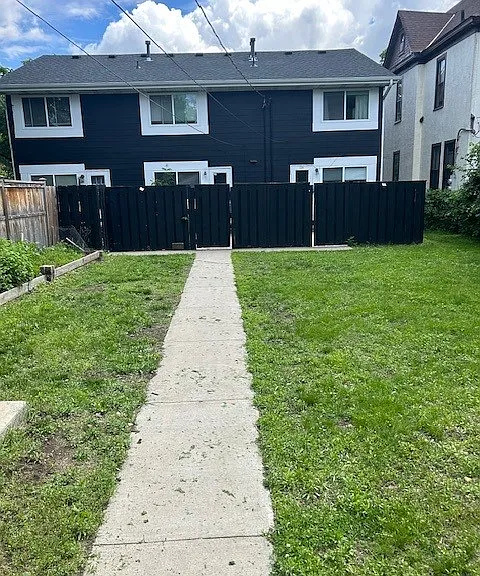 backyard of the building- 2210 unit on the left.