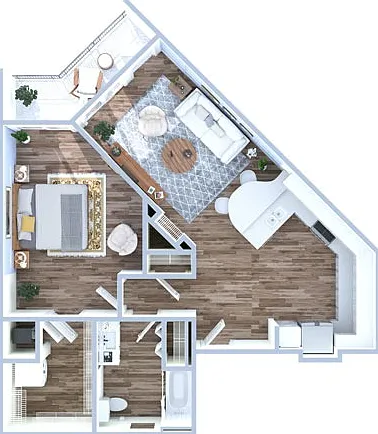 1 Bedroom | 1 Bath | 856 sq ft 1 Bedroom | 1 Bath | 856 sq ft
