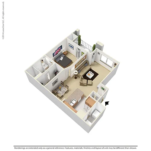 Floor plan 1 Bedroom - A5