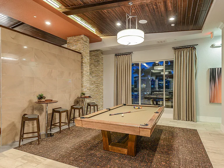 Clubhouse with billiards