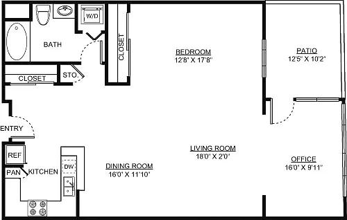 Floor plan Live work loft (N)