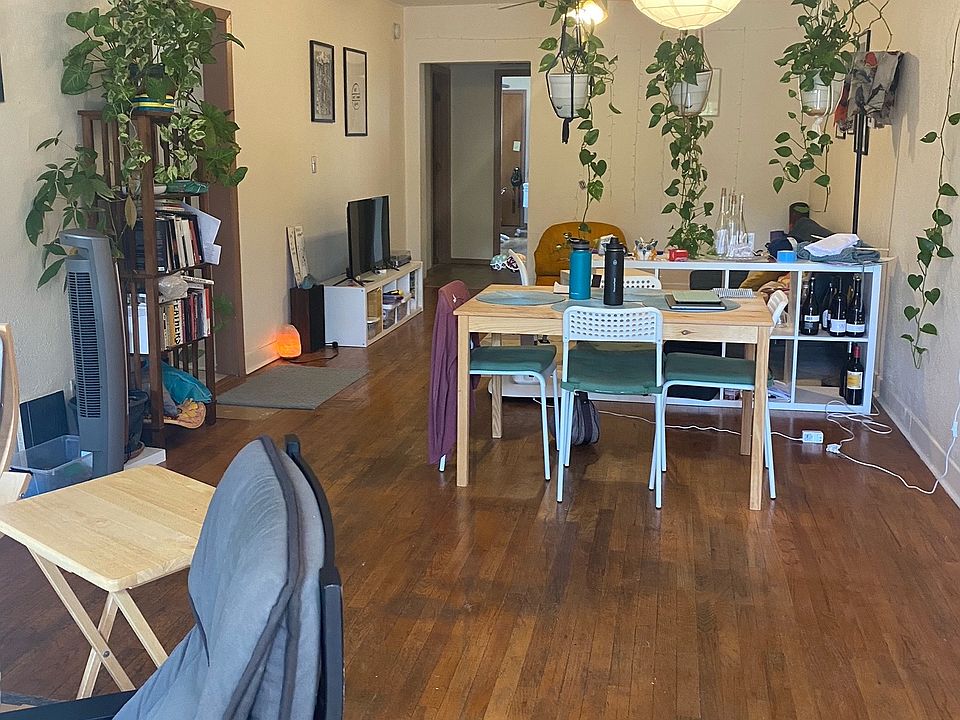 Large living room with dining area