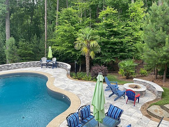 Salt water pool & firepit