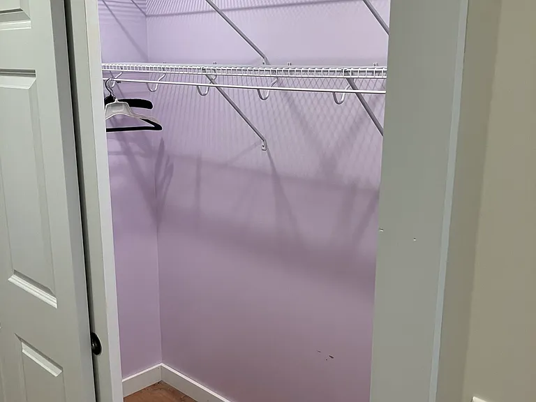 Oversized coat closet in entry hallway