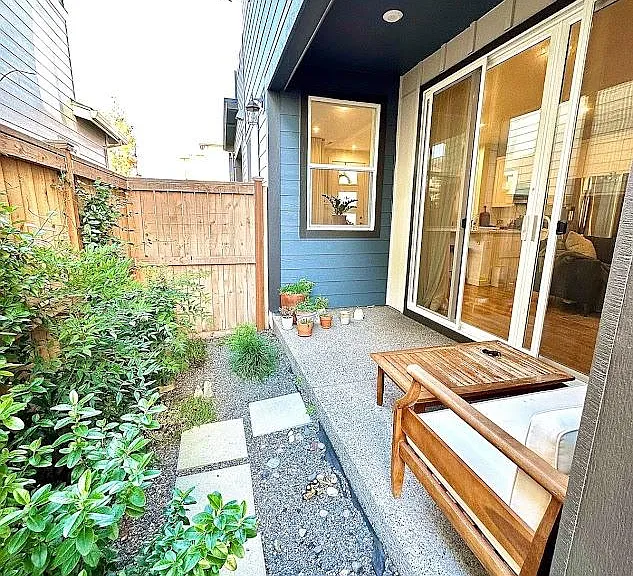Side yard and patio