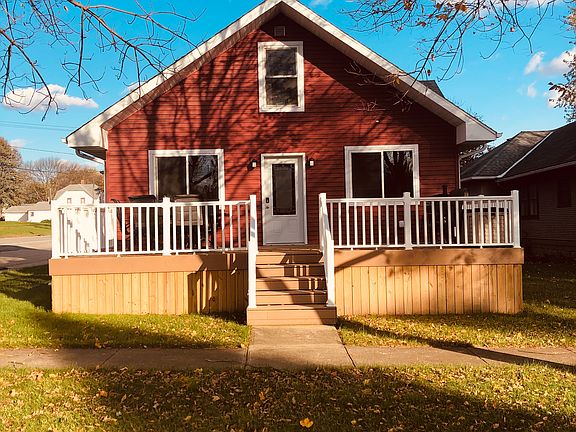 Deck leads into porch area