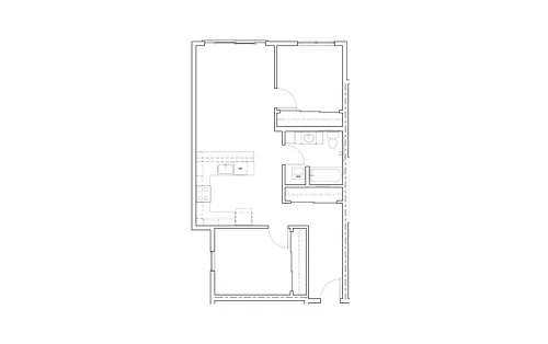 Floor plan 2 Bed/1 Bath-F2