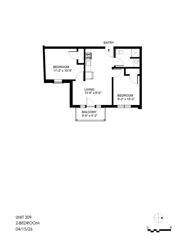 2 bed, 1.0 bath, $2,420 — Photo 2