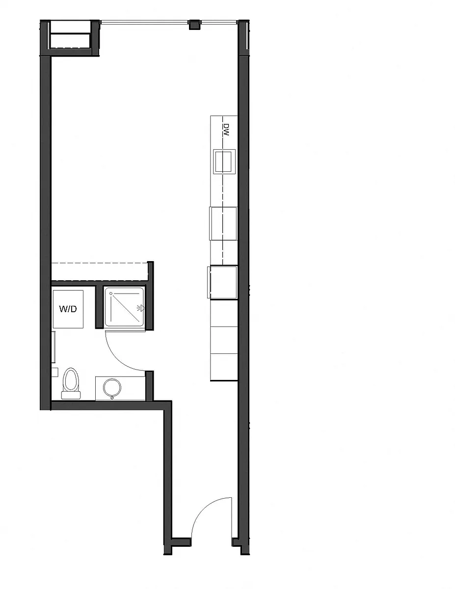 Floor plan Studio 1 Bath S5