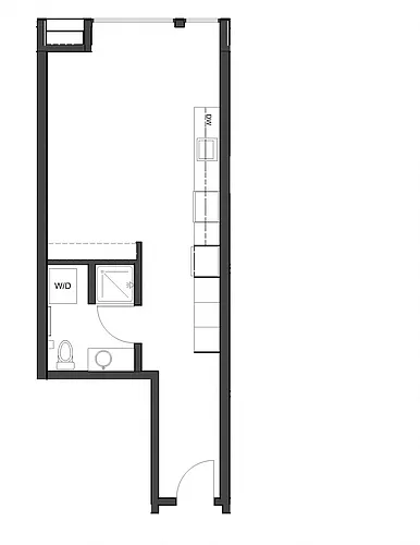 Floor plan Studio 1 Bath S5