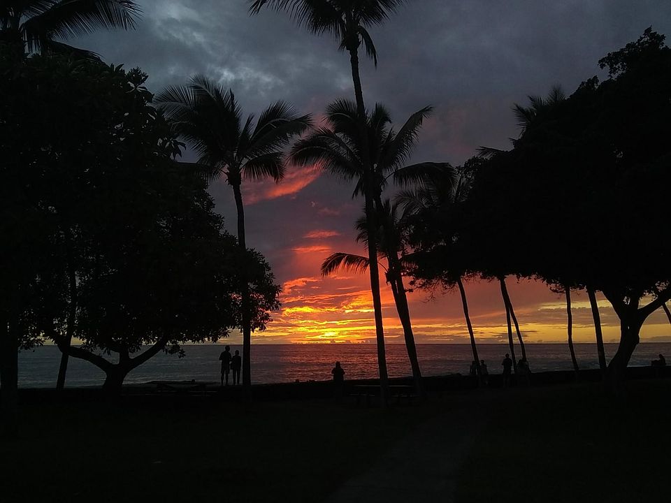 View from nearby Pahoehoe Beach park