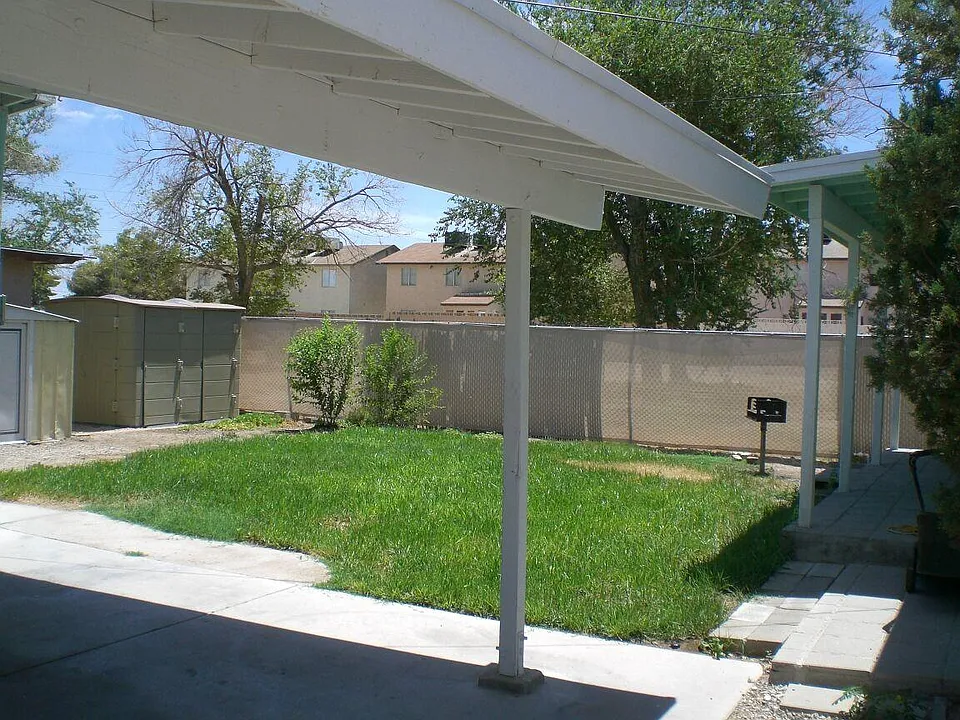 Carport and yard.