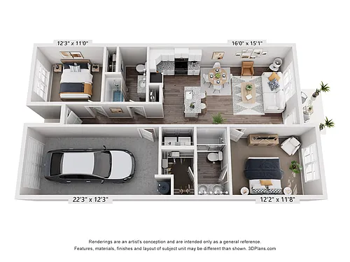 Floor plan Driftwood Townhome