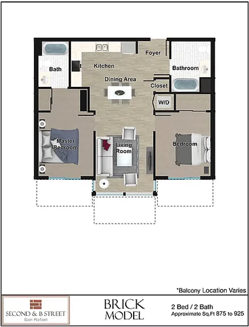 Floor plan Brick Model B