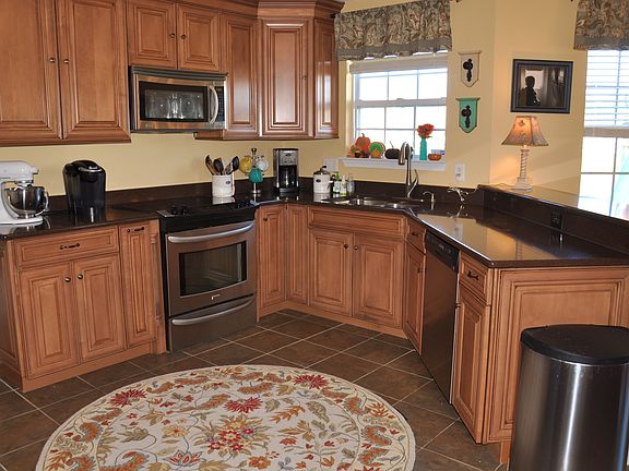 Kitchen facing the back yard