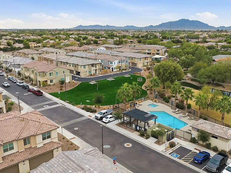 Beautiful pool down the street along with picnic areas and walking trails.