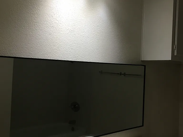 Large Hallway Bathroom has air and heating vent
