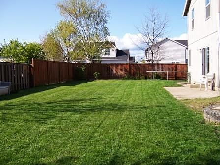 Great back yard with Dog run on side